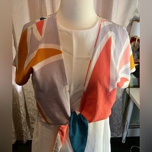 Colorful Geometric Patterned Top